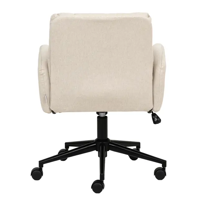 CADEIRA HOME OFFICE KIND - PRETO/BEGE - Foto 5