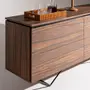 BUFFET 4 PORTAS BASCULANTES 1,60 M X 45 CM HEPTA - PAU FERRO/PRETO - Foto 25