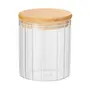 POTE HERMÉTICO 500 ML STRICES - INCOLOR/BAMBU - Foto 1