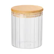 POTE HERMÉTICO 500 ML STRICES - INCOLOR/BAMBU - Foto 1