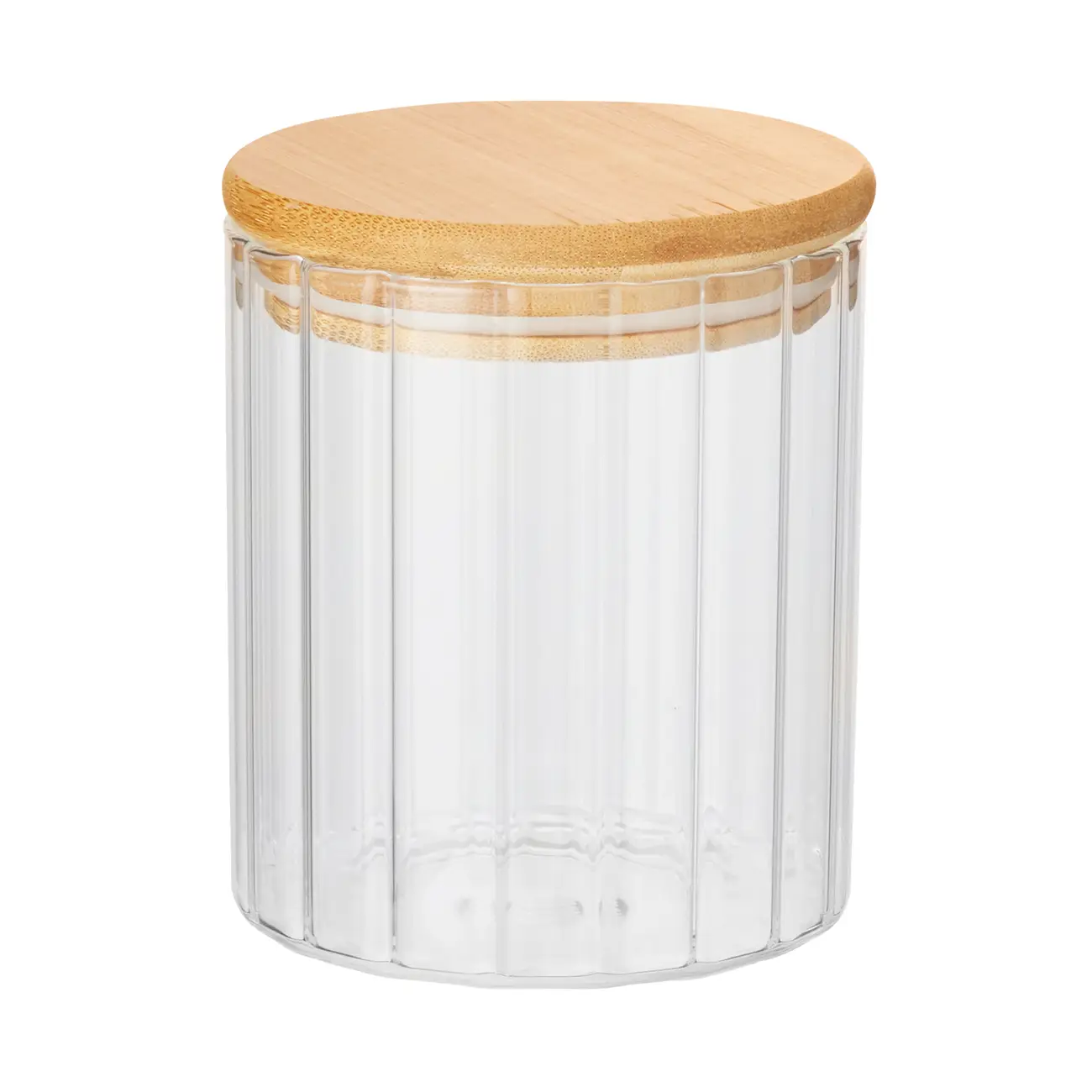 POTE HERMÉTICO 500 ML STRICES - INCOLOR/BAMBU - Foto 1