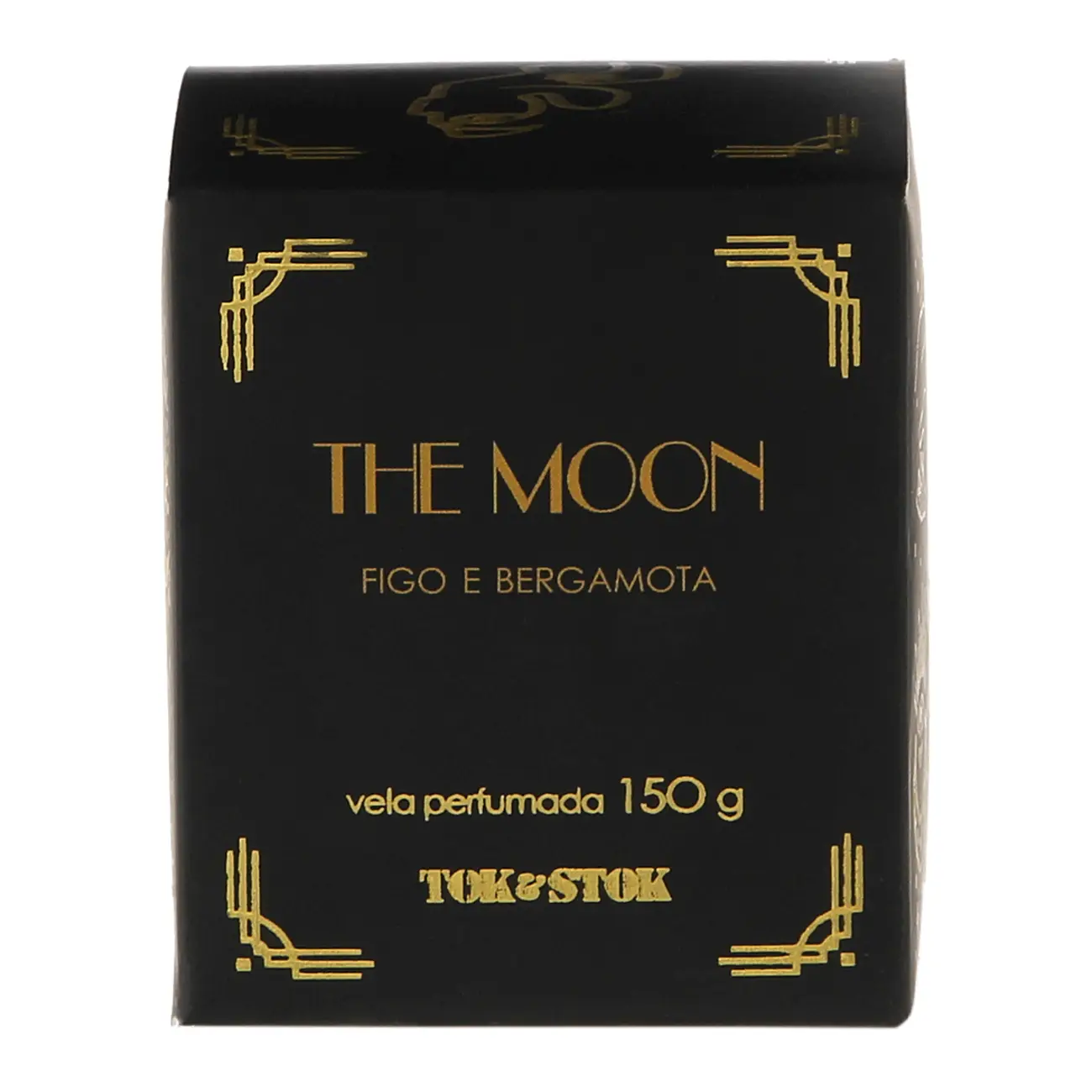 VELA PERFUMADA POTE FIGO E BERGAMOTA MYSTICAL THE MOON - PRETO/DOURADO - Foto 2