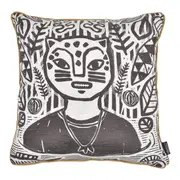 ALMOFADA 43 CM X 43 CM DABUKURI PIRACEMA - MARROM/ZAFFRON - Foto 1