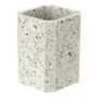 PORTA-ESCOVA/PASTA TERRAZZO FUSION - BRANCO/ESTANHO - Foto 2