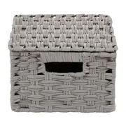 CESTO DOBRÁVEL 24 CM X 24 CM X 15 CM NID - CINZA PROVENCE - Foto 5