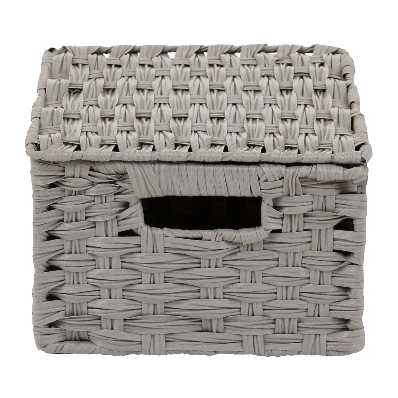 CESTO DOBRÁVEL 24 CM X 24 CM X 15 CM NID - CINZA PROVENCE - Foto 5