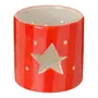 SUPORTE VELA RÉCHAUD ESTRELA 8 CM COLORFUN XMAS - VERMELHO - Foto 1