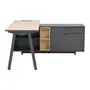 MESA COM BALCÃO 1 PORTA BASCULANTE/1 GAVETA 1,60 M X 1,60 M ALETA - KONKRET/OAK TAMMI - Foto 6