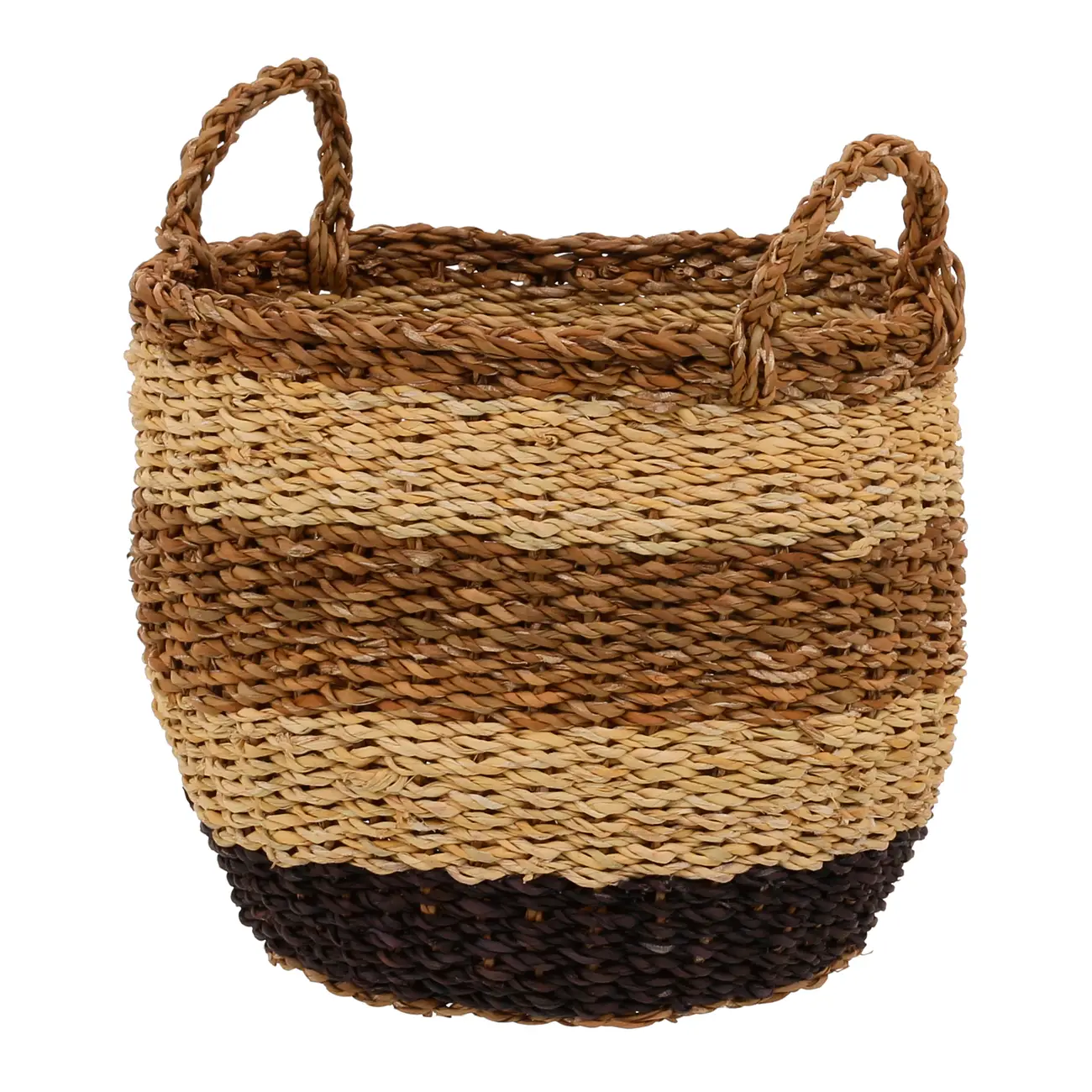 CESTO 30 CM X 30 CM X 30 CM THYPA - FIBRA CLARA/PRETO - Foto 2