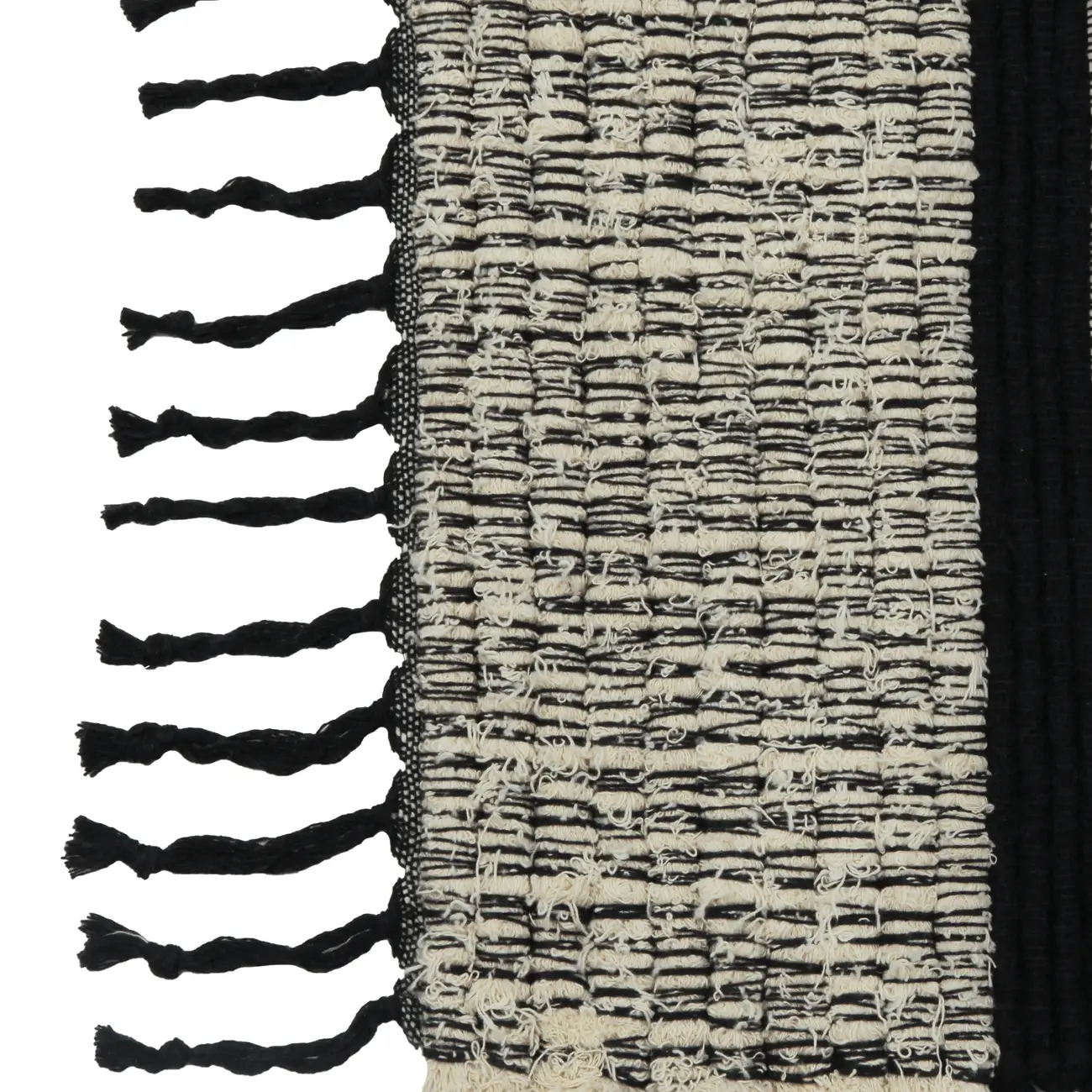 TAPETE 1,50 M X 2 M UMOJA - PRETO/NATURAL - Foto 2