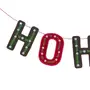 CORDÃO DECORATIVO HO HO HO BORDAR, AMAR E CELEBRAR - VERDE/VERMELHO - Foto 2