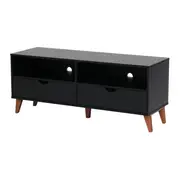 RACK 2 GAVETAS 1,20 M X 40 CM LIN - PRETO/NOZES - Foto 2