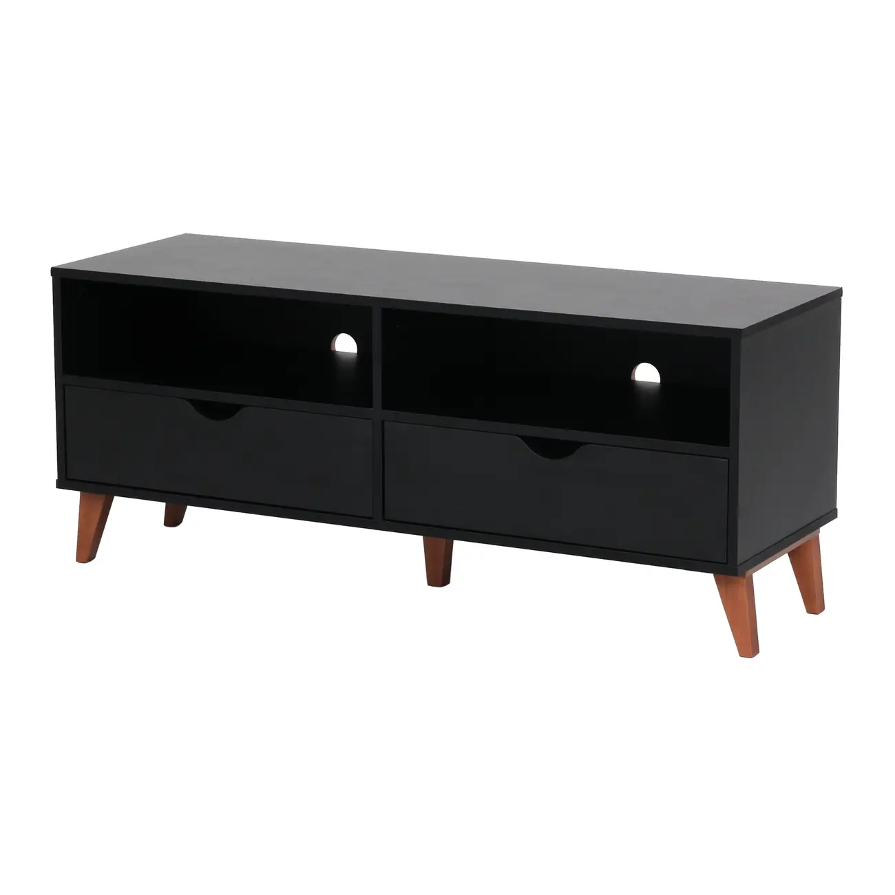 RACK 2 GAVETAS 1,20 M X 40 CM LIN - PRETO/NOZES - Foto 2