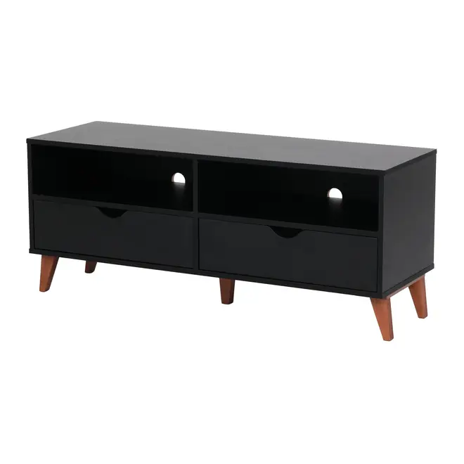 RACK 2 GAVETAS 1,20 M X 40 CM LIN - PRETO/NOZES - Foto 2