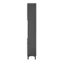 PANELEIRO 2 PORTAS/1 GAVETA 60 CM X 2,21 M SLEEK - GRAFITE/PRETO - Foto 6