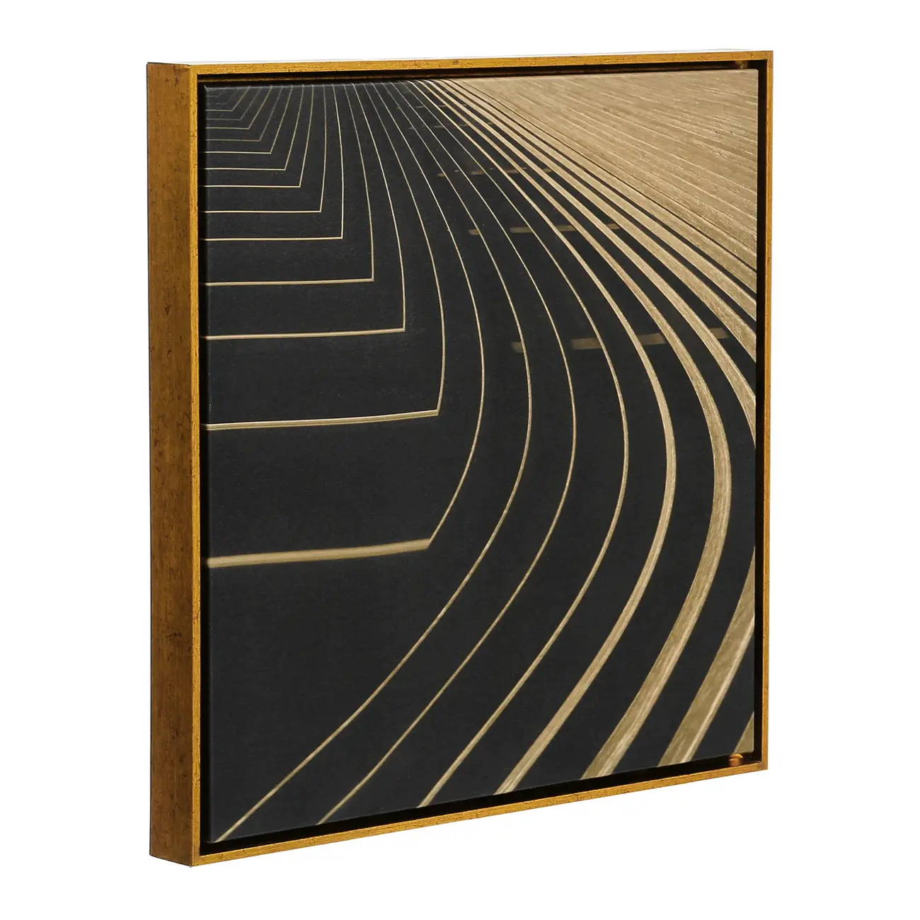 QUADRO 50 CM X 50 CM ORBIT GOLDEN - DOURADO/PRETO - Foto 2
