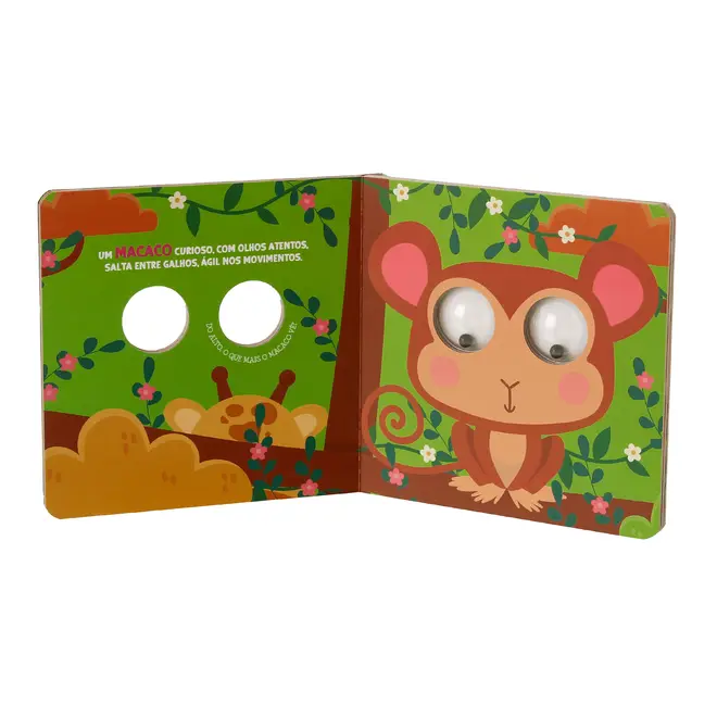 EU VEJO! COM OLHOS ARREGALADOS SELVA LIVRO INFANTIL - MULTICOR - Foto 4