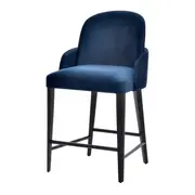 BANCO MÉDIO COM BRAÇOS ERTE - PRETO/GALAXY BLUE - Foto 1