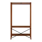 GUARDA-ROUPA DE SOLTEIRO ABERTO 87 CM X 1,57 M ARAPU - NOZES - Foto 5