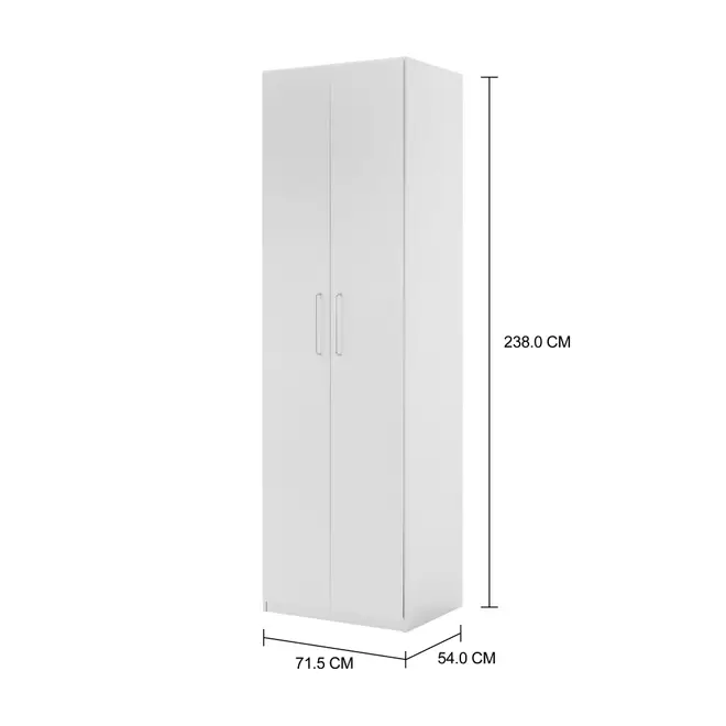 MAXIMUS GUARDA-ROUPA/SAPATEIRA 2 PORTAS 35 - BRANCO - Foto 4