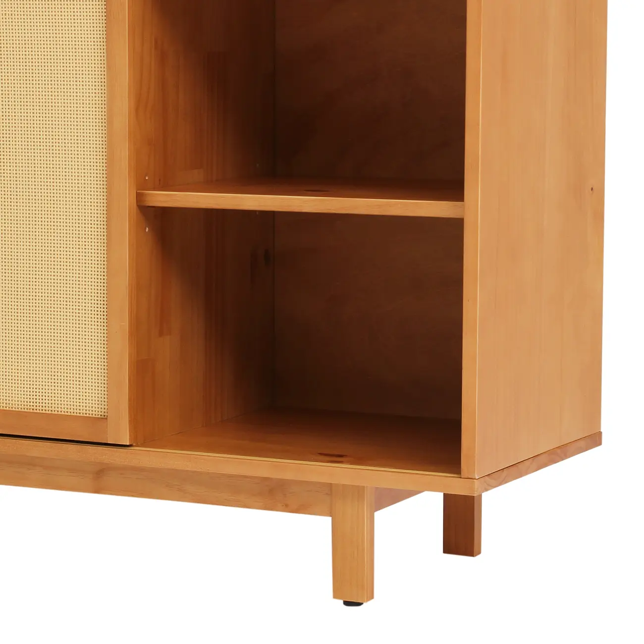 BUFFET 2 PORTAS DE CORRER COM PALHINHA 1,40 M X 40 CM PALHANDI - AMÊNDOA/NATURAL - Foto 10