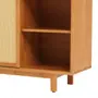 BUFFET 2 PORTAS DE CORRER COM PALHINHA 1,40 M X 40 CM PALHANDI - AMÊNDOA/NATURAL - Foto 10