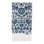 GUARDANAPO 39 CM X 39 CM PACOTE COM 20 PEÇAS FOLKSY - BRANCO/AZUL ESCURO - Foto 1
