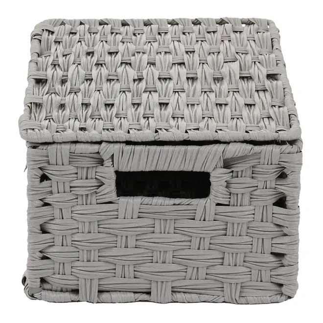 CESTO DOBRÁVEL 34 CM X 24 CM X 15 CM NID - CINZA PROVENCE - Foto 3