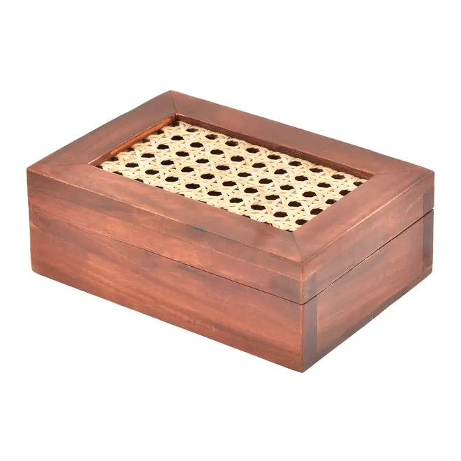 CAIXA COM PALHINHA 18 CM X 12 CM X 6 CM STROH - NOZES/NATURAL - Foto 2