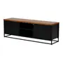RACK 2 PORTAS 1,40 M X 35 CM SHELVES - PRETO/NOZES - Foto 2