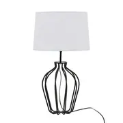 LUMINÁRIA DE MESA ANFORA C/CUP K - CASTANHO/BRANCO - Foto 2
