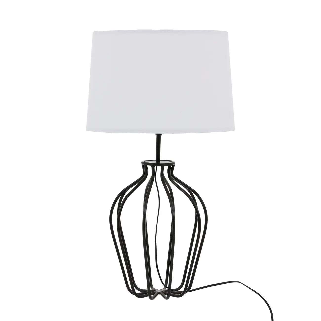 LUMINÁRIA DE MESA ANFORA C/CUP K - CASTANHO/BRANCO - Foto 2