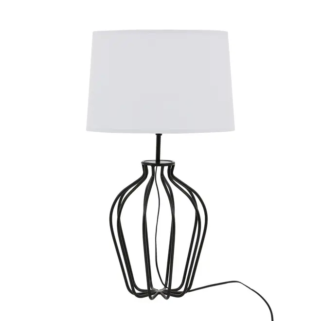 LUMINÁRIA DE MESA ANFORA C/CUP K - CASTANHO/BRANCO - Foto 2