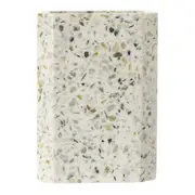 PORTA-ESCOVA/PASTA TERRAZZO FUSION - BRANCO/ESTANHO - Foto 3