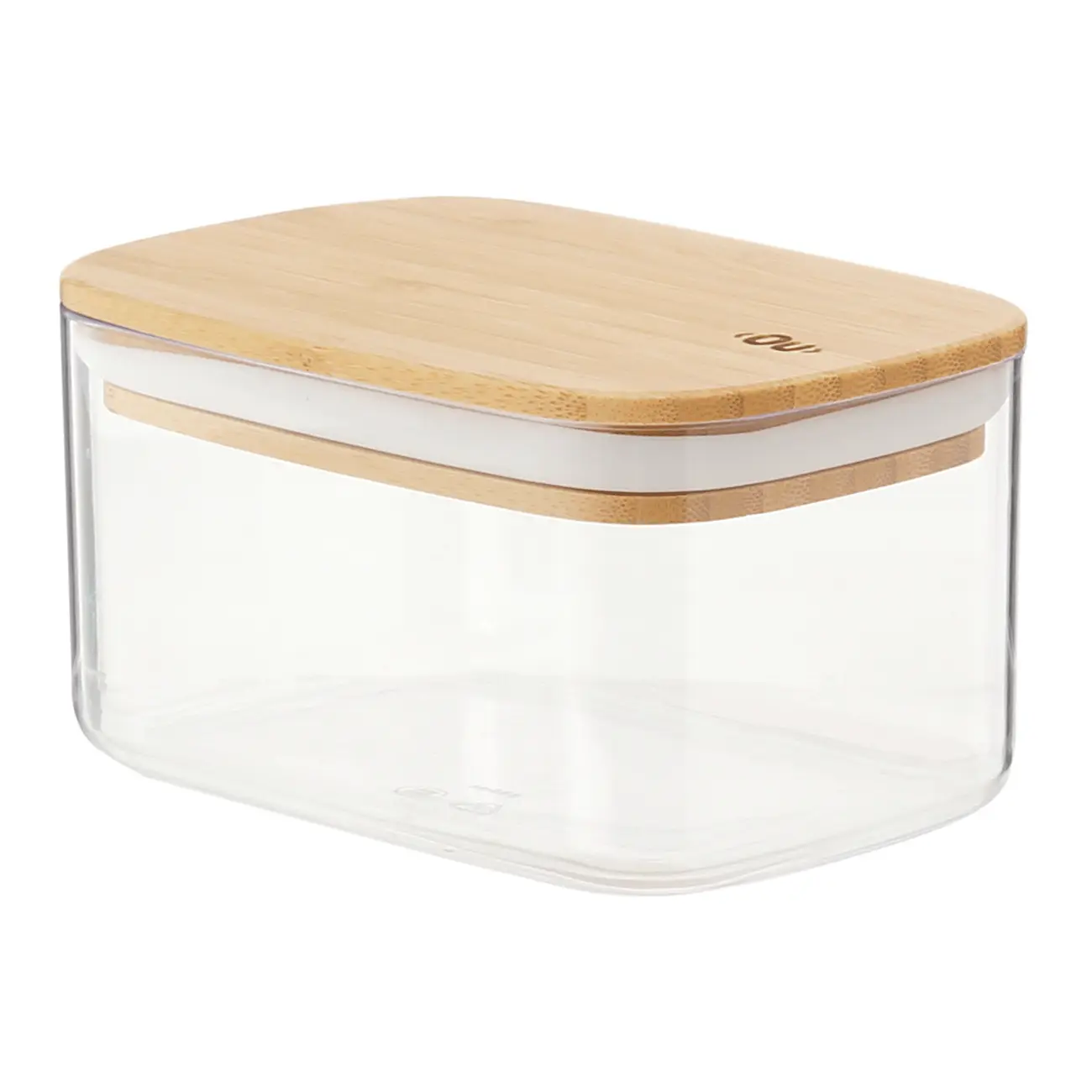 POTE HERMÉTICO 650 ML BAMBUCCI - INCOLOR/BAMBU - Foto 2