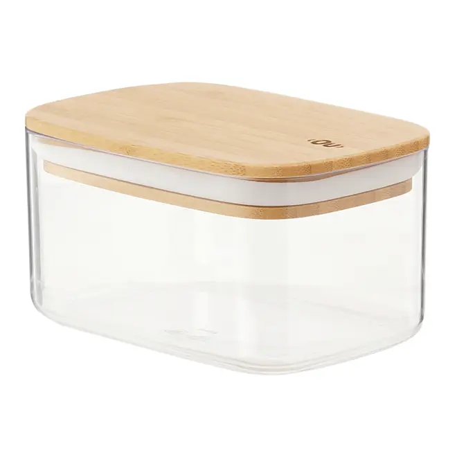 POTE HERMÉTICO 650 ML BAMBUCCI - INCOLOR/BAMBU - Foto 2