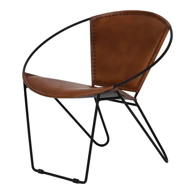 POLTRONA OLD JONES - PRETO/NOZES - Foto 1