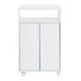 CARRINHO 2 PORTAS 55 CM X 42 CM PRÁTICA - BRANCO - Foto 1