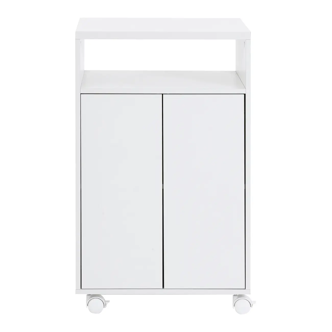 CARRINHO 2 PORTAS 55 CM X 42 CM PRÁTICA - BRANCO - Foto 1