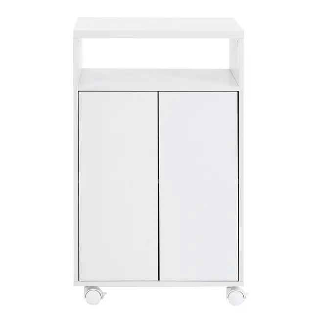 CARRINHO 2 PORTAS 55 CM X 42 CM PRÁTICA - BRANCO - Foto 1