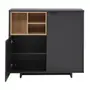 ARMÁRIO PARA ESCRITÓRIO MÉDIO 2 PORTAS ALETA - KONKRET/OAK TAMMI - Foto 3