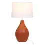 LUMINÁRIA DE MESA JOÃO C/CÚP K - TERRACOTA/BRANCO - Foto 2