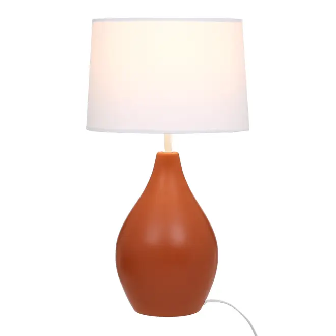 LUMINÁRIA DE MESA JOÃO C/CÚP K - TERRACOTA/BRANCO - Foto 2