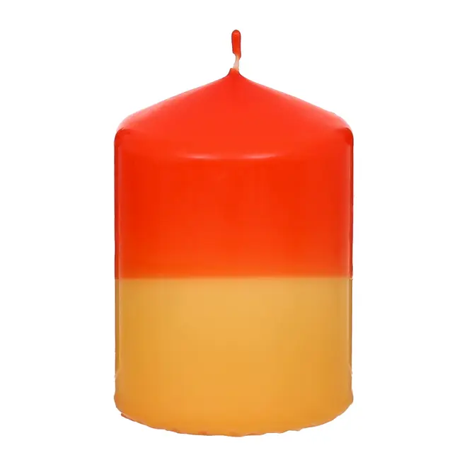 VELA PILAR 10 CM X 7 CM VIBES - LARANJA LED/SORBET DE MANGA - Foto 1