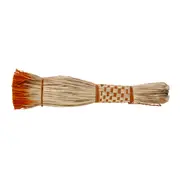 VASSOURA DECORATIVA ACARI - FIBRA CLARA/LARANJA - Foto 3