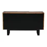 BUFFET 3 PORTAS 1,35 M X 40 CM NIARA - NOZES RÚSTICO/PRETO - Foto 11