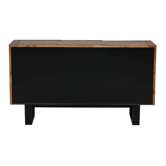 BUFFET 3 PORTAS 1,35 M X 40 CM NIARA - NOZES RÚSTICO/PRETO - Foto 11