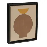 QUADRO 17 CM X 21 CM SUNAMU III - PRETO/NATURAL - Foto 2