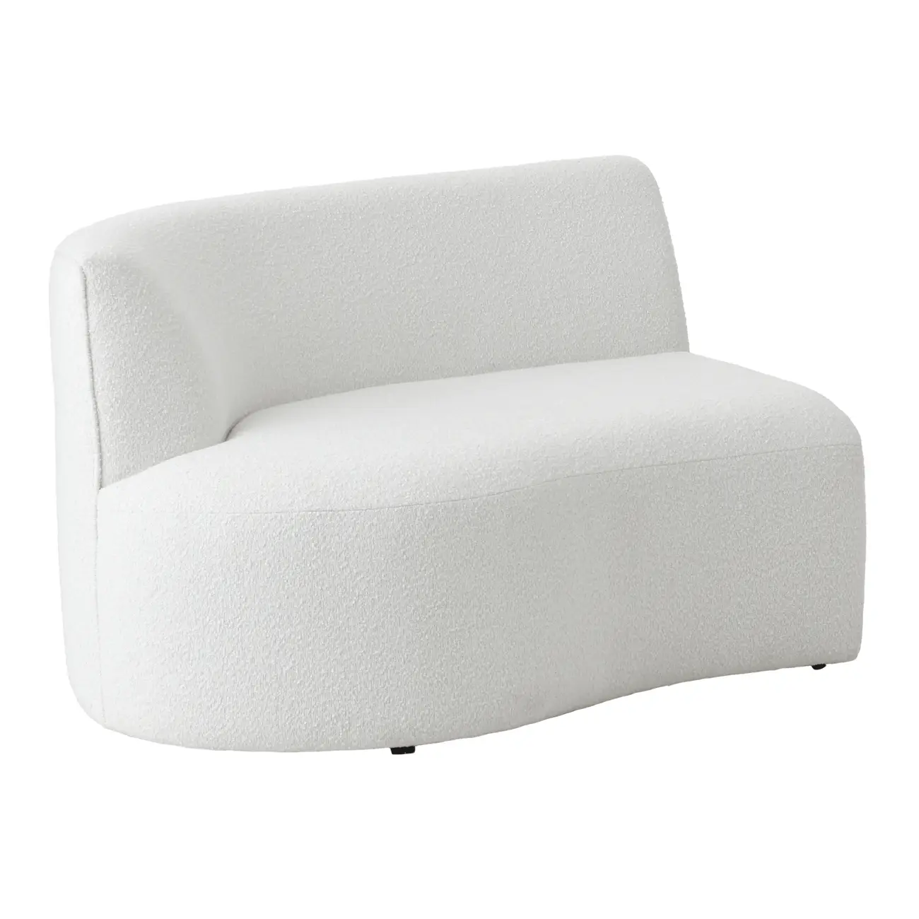 SOFÁ 2 LUGARES ESTENDIDO ESQUERDO ÔNDULO - BOUCLÉ BRANCO - Foto 4