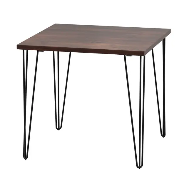 MESA DE JANTAR MESA 80 CM X 80 CM ZAHARA - PRETO/NOZES RÚSTICO - Foto 20